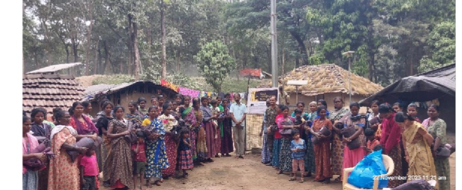 Distribution of blankets and sanitary pads in Nagarahole Tiger Reserve, 2025