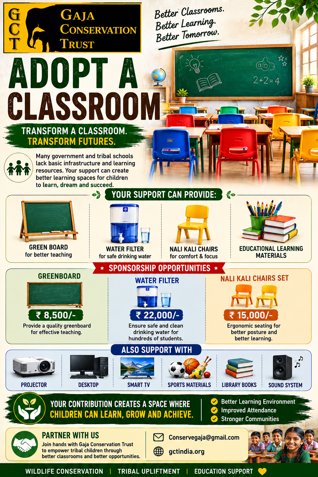 Adopt a Classroom poster
